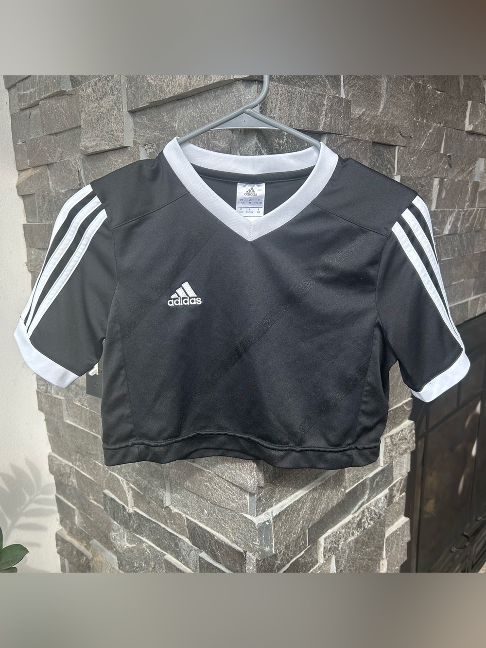 adidas Black & White Youth Medium Tabela Jersey Top